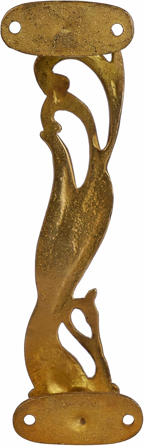 Size 7.3x2.2x1.5 set of 2 Wonderlist Handicrafts Indian Handmade Brass Décor Handle Pull Beautifully Handcrafted Design Brass Door Handle Pull (Peacock), 7.3x2.2x1.5 inches, HT-DOHA-01